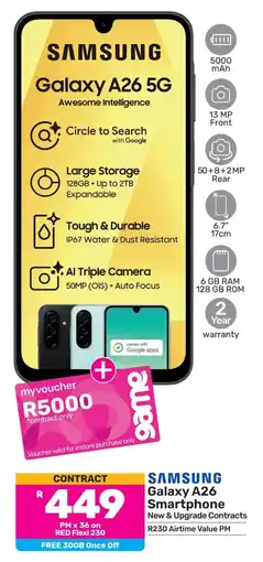 Game SAMSUNG Galaxy A26 Smartphone offer