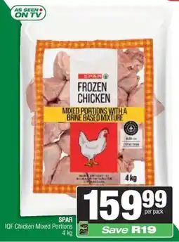 Spar SPAR IQF Chicken Mixed Portions offer