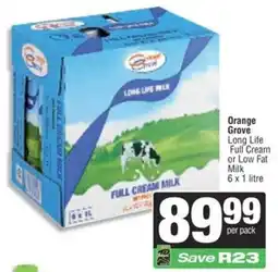 Spar Orange Grove Long Life Full Cream or Low Fat Milk offer