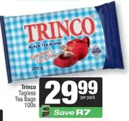 Spar Trinco Tagless Tea Bags offer