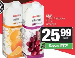 Spar SPAR 100% Fruit Juice Assorted offer