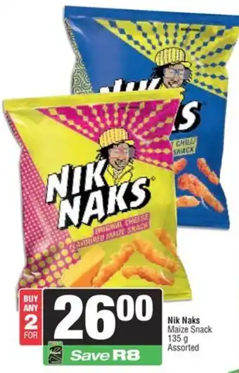 Spar Nik Naks Maize Snack Assorted offer