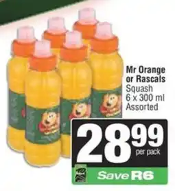 Spar Mr Orange or Rascals Squash Assorted offer