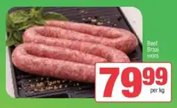 Spar Beef Braai wors offer
