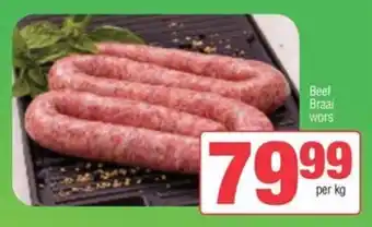 Spar Beef Braai wors offer