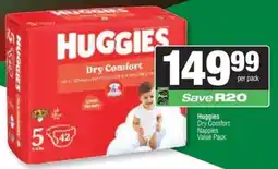 Spar Huggies Dry Comfort Nappies Value Pack offer