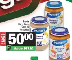 Spar Purity Baby Food Assorted offer