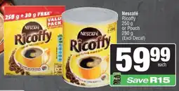 KwikSpar Nescafé Ricoffy or Pouch offer