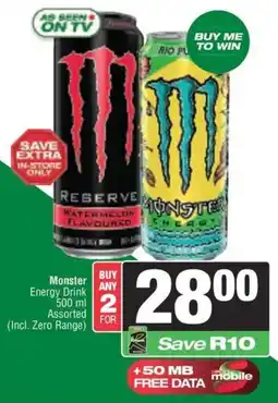KwikSpar Monster Energy Drink Assorted offer