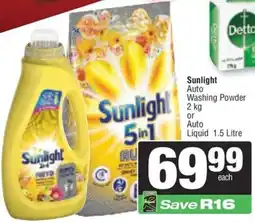 KwikSpar Sunlight Auto Washing Powder or Auto Liquid offer