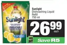 KwikSpar Sunlight Dishwashing Liquid Refill offer