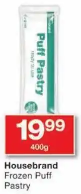 Checkers Housebrand Frozen Puff Pastry offer