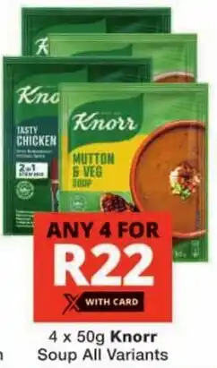 Checkers Knorr Soup All Variants offer