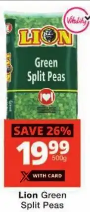 Checkers Lion Green Split Peas offer