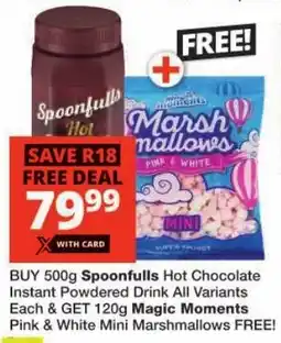 Checkers Spoonfulls Hot Chocolate Instant Powdered Drink All Variants offer