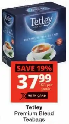 Checkers Tetley Premium Blend Teabags offer