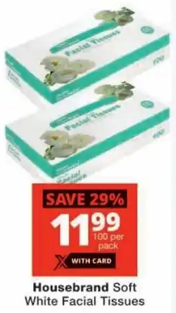 Checkers Housebrand Soft White Facial Tissues offer