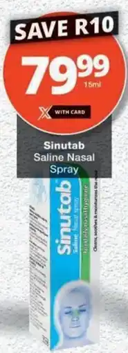 MediRite Sinutab Saline Nasal Spray offer