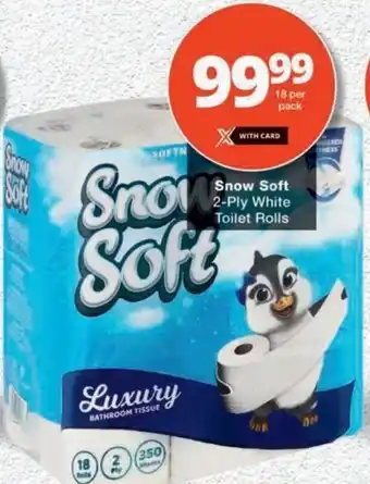 MediRite Snow Soft 2-Ply White Toilet Rolls offer