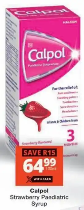 MediRite Calpol Strawberry Paediatric Syrup offer