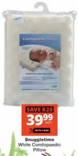 MediRite Snuggletime White Comfopaedic Pillow offer