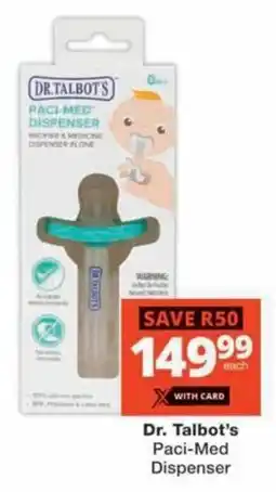 MediRite Dr. Talbot's Paci-Med Dispenser offer