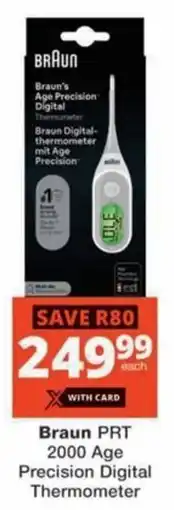 MediRite Braun PRT 2000 Age Precision Digital Thermometer offer