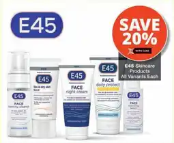 MediRite E45 Skincare Products All Variants Each offer