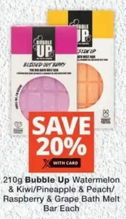 MediRite Bubble Up Watermelon & Kiwi/ Pineapple & Peach/ Raspberry & Grape Bath Melt Bar Each offer