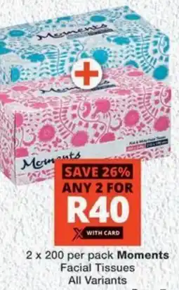 MediRite Moments Facial Tissues All Variants offer
