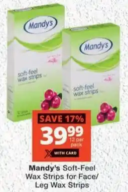 MediRite Mandy's Soft-Feel Wax Strips for Face/ Leg Wax Strips offer