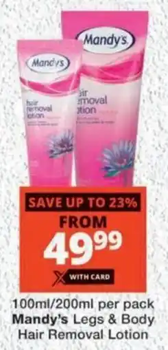 MediRite Mandy's Legs & Body Hair Removal Lotion offer
