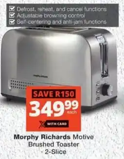 MediRite Morphy Richards Motive Brushed Toaster offer