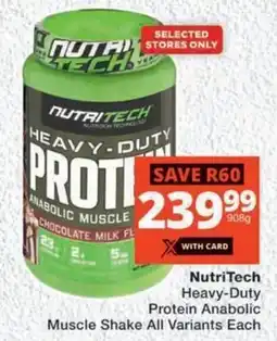 MediRite NutriTech Heavy-Duty Protein Anabolic Muscle Shake All Variants Each offer