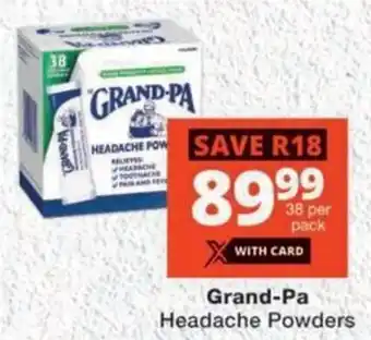 MediRite Grand-Pa Headache Powders offer
