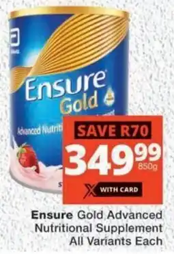 MediRite Ensure Gold Advanced Nutritional Supplement All Variants offer