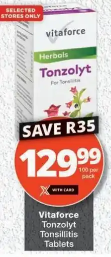 MediRite Vitaforce Tonzolyt Tonsillitis Tablets offer