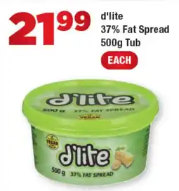 OK Foods D'lite 37% Fat Spread Tub offer