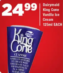 OK Foods Dairymaid King Cone Vanilla Ice Cream offer