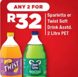 OK Foods Sparletta or Twist Soft Drink Asstd. offer