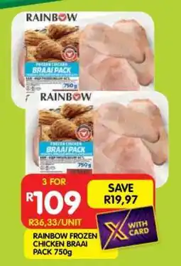 Shoprite RAINBOW FROZEN CHICKEN BRAAI PACK 750g offer