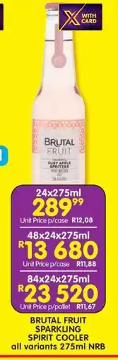 Shoprite BRUTAL FRUIT SPARKLING SPIRIT COOLER offer