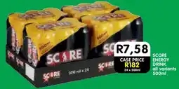 Shoprite SCORE ENERGY DRINK all variants 500ml offer