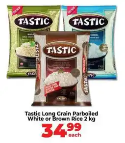 Food Lover's Market Tastic Long Grain Parboiled White or Brown Rice 2 kg offer