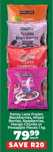 Food Lover's Market Penny Lane Frozen Blackberries, Mixed Berries, Raspberries, Mango Chunks or Pineapple Pieces 1 kg offer
