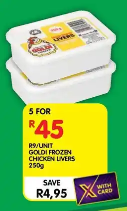 Shoprite GOLDI FROZEN CHICKEN LIVERS 250g offer