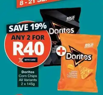 Checkers DORITOS CORN CHIPS offer