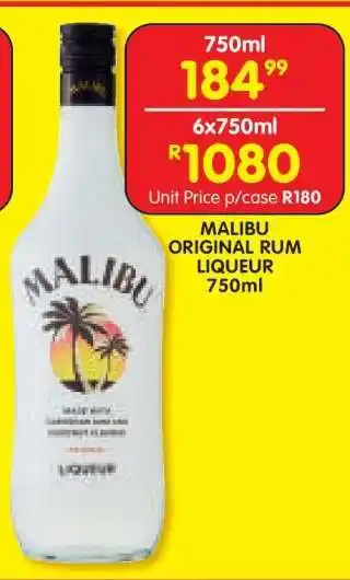 Shoprite MALIBU ORIGINAL RUM LIQUEUR 750ml offer
