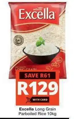 Checkers Excella Long Grain Parboiled Rice 10kg offer
