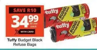 Checkers Tuffy Budget Black Refuse Bags offer